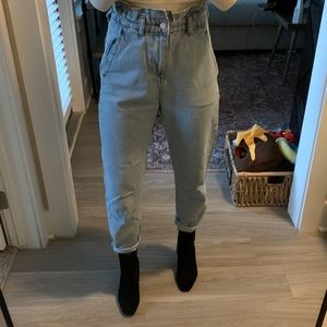 light wash balloon fit Zara jeans